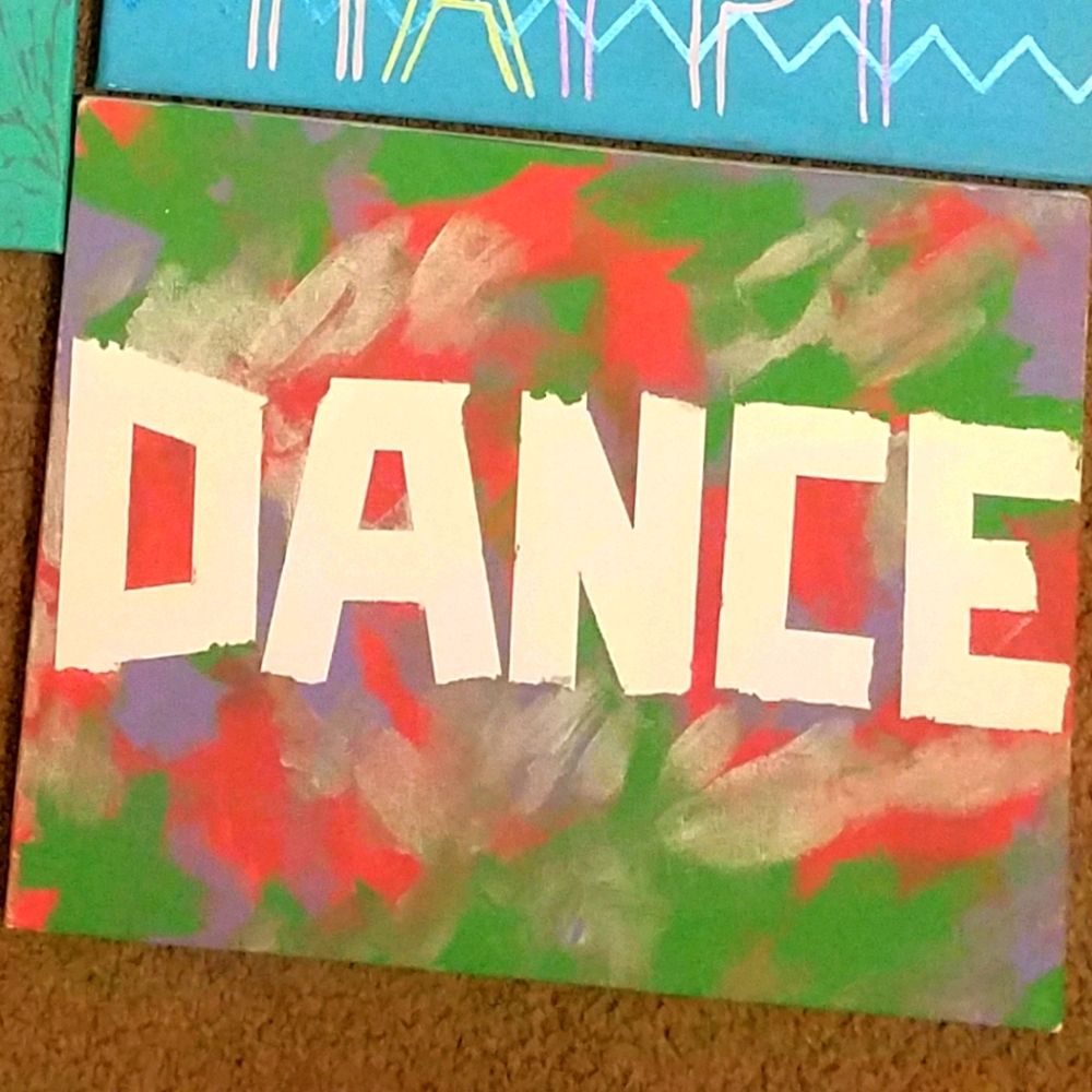 Colorful hand painted canvas | Dance | abstract